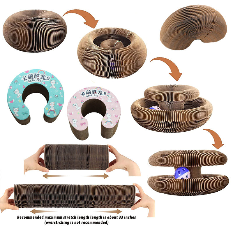 Pet Magnetic Folding Organ Toy Cat Scratch Board - 𝓢𝓱𝓸𝓹𝓵𝓮𝓬𝔂