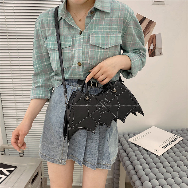 Halloween Spider Web Shape Shoulder Bags Personality Batgirl Tide Pu Handbags Fashoin Messenger Crossbody Bag - 𝓢𝓱𝓸𝓹𝓵𝓮𝓬𝔂