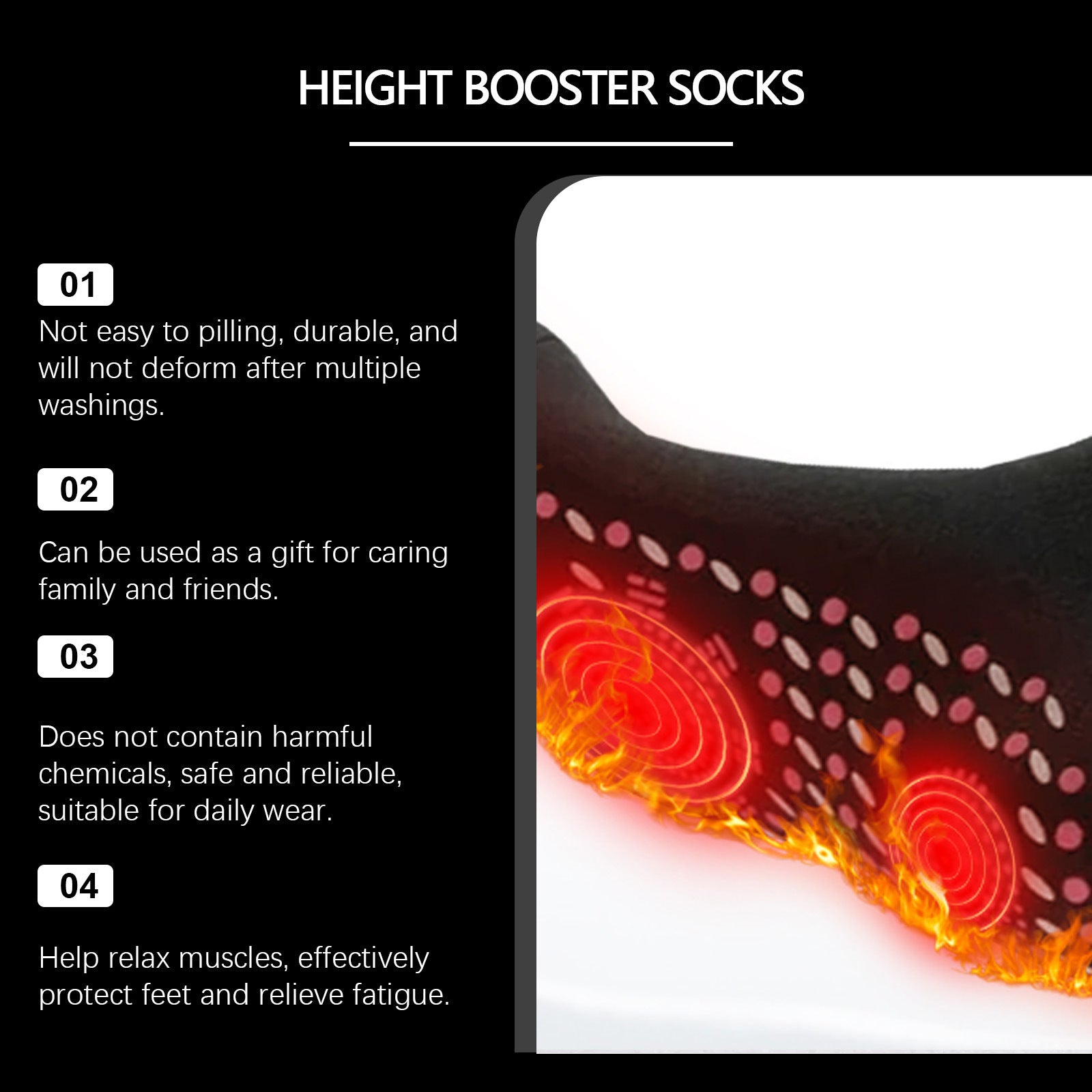 Self-heating Massage Body Socks Foot Skin-friendly - 𝓢𝓱𝓸𝓹𝓵𝓮𝓬𝔂