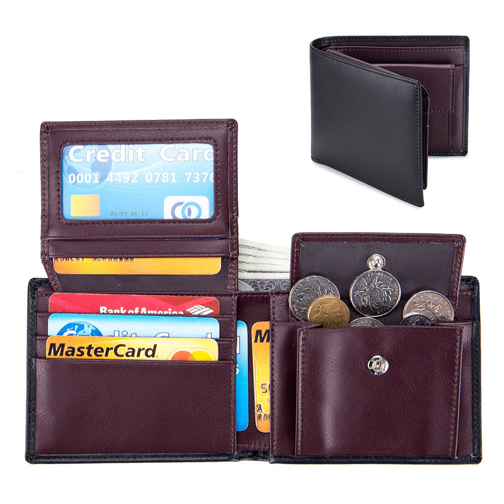 Men's Short Wallet Genuine Leather Trifold Wallet - 𝓢𝓱𝓸𝓹𝓵𝓮𝓬𝔂