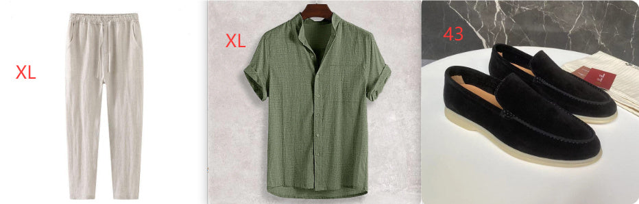 Men's Stand Collar Cotton Cardigan Short Sleeve Thin - 𝓢𝓱𝓸𝓹𝓵𝓮𝓬𝔂