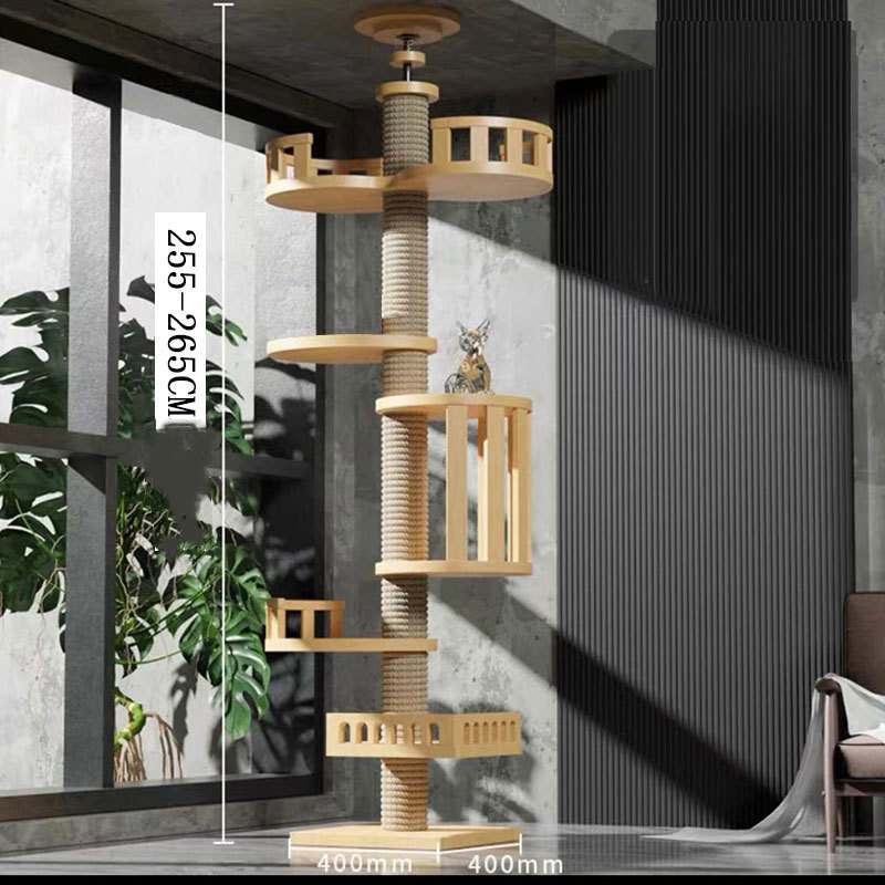 Solid Wood Column Cat Climbing Frame Toy - 𝓢𝓱𝓸𝓹𝓵𝓮𝓬𝔂
