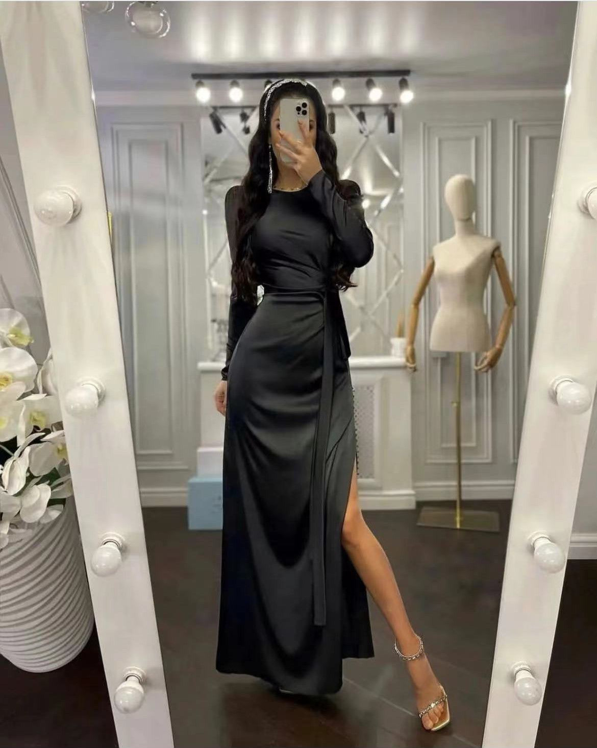 Beautiful Waist Fitting Irregular Dress - 𝓢𝓱𝓸𝓹𝓵𝓮𝓬𝔂