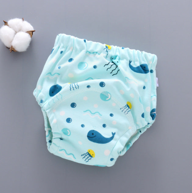 Baby Training Pants Washable 6-layer Gauze Diaper Cover - 𝓢𝓱𝓸𝓹𝓵𝓮𝓬𝔂