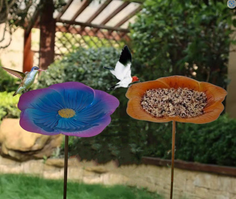 Ground Metal Flower With Sheep Hook Bird Feeder - 𝓢𝓱𝓸𝓹𝓵𝓮𝓬𝔂