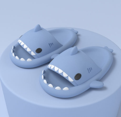 Adult's Slippers Indoor Outdoor Funny Shark Cartoon - 𝓢𝓱𝓸𝓹𝓵𝓮𝓬𝔂
