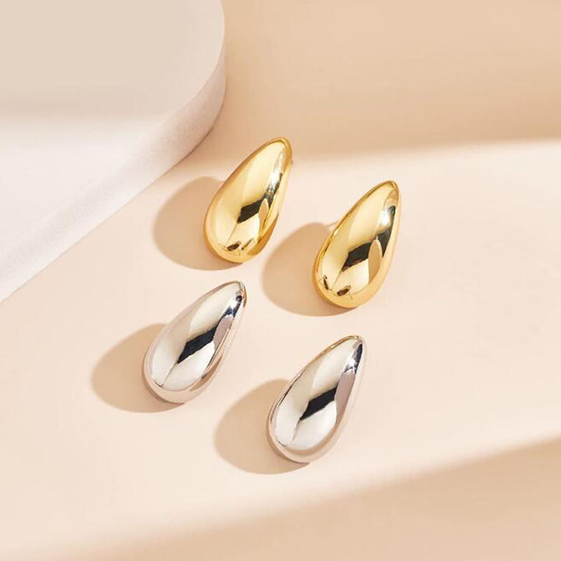 Metal Water Drop Earrings With A Sense Of Niche Luxury - 𝓢𝓱𝓸𝓹𝓵𝓮𝓬𝔂