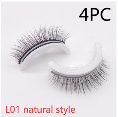Reusable 3D Mink Lashes Natural False Eyelashes Self Adhesive Fake Glue Free Makeup Eyelash Extension Silk - 𝓢𝓱𝓸𝓹𝓵𝓮𝓬𝔂
