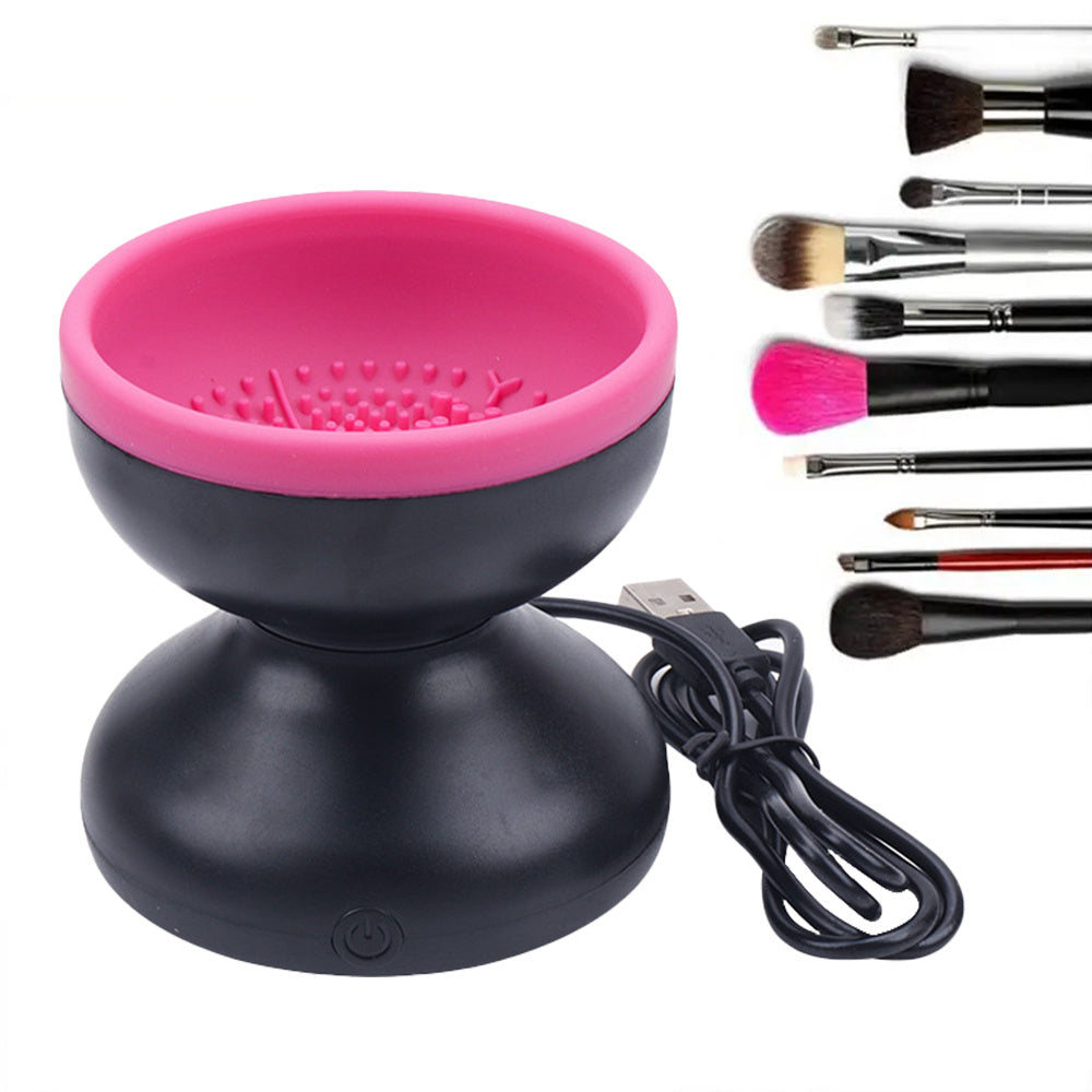 Electric Makeup Brush Cleaner Machine Portable Automatic USB Cosmetic Brush Cleaner Tools For All Size Beauty Makeup Brushes Set - 𝓢𝓱𝓸𝓹𝓵𝓮𝓬𝔂
