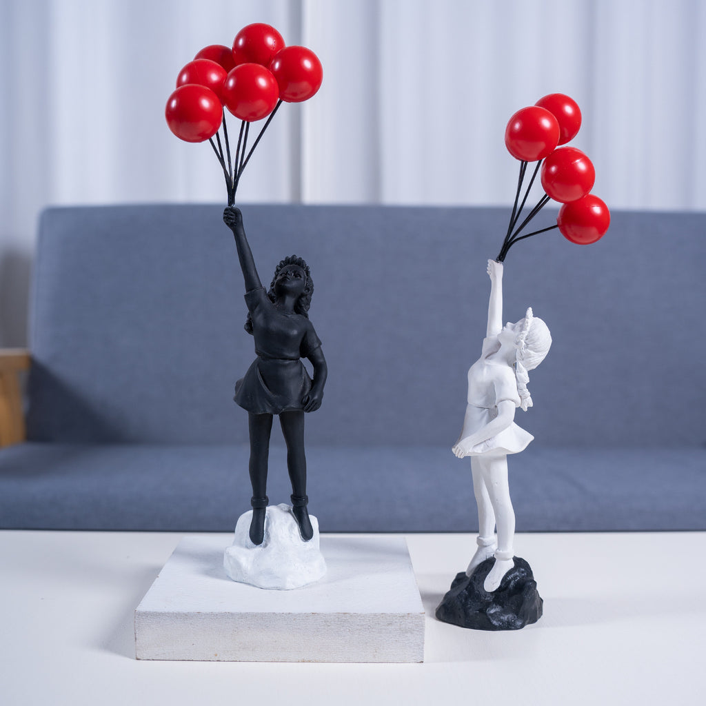 Little Girl With Balloon Art Sculpture Living Room Decorations Decoration Resin - 𝓢𝓱𝓸𝓹𝓵𝓮𝓬𝔂