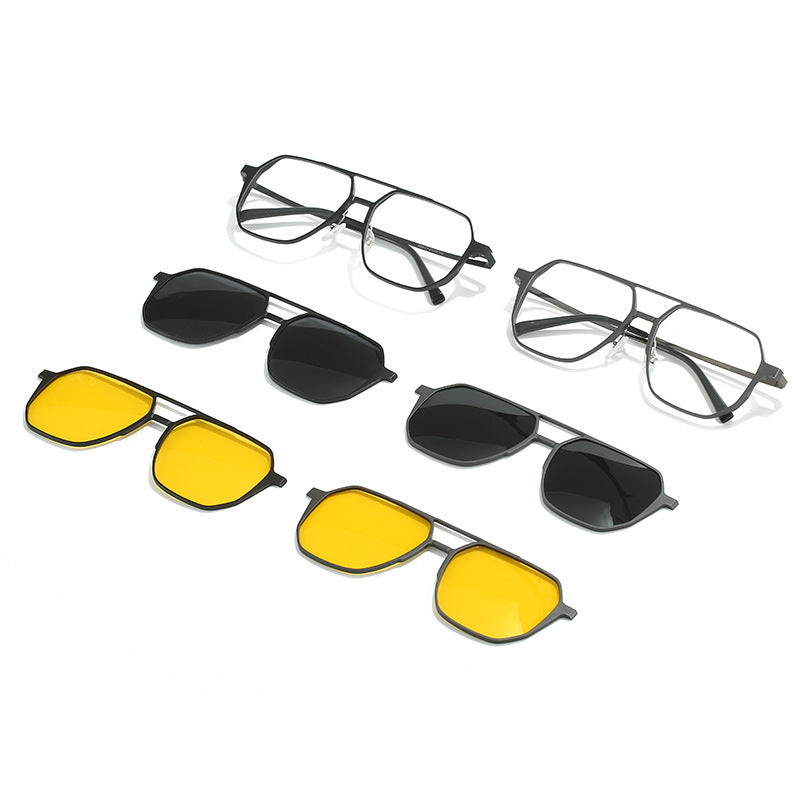 Driving Men's Three-in-one Magnetic Aluminum Magnesium Glasses - 𝓢𝓱𝓸𝓹𝓵𝓮𝓬𝔂