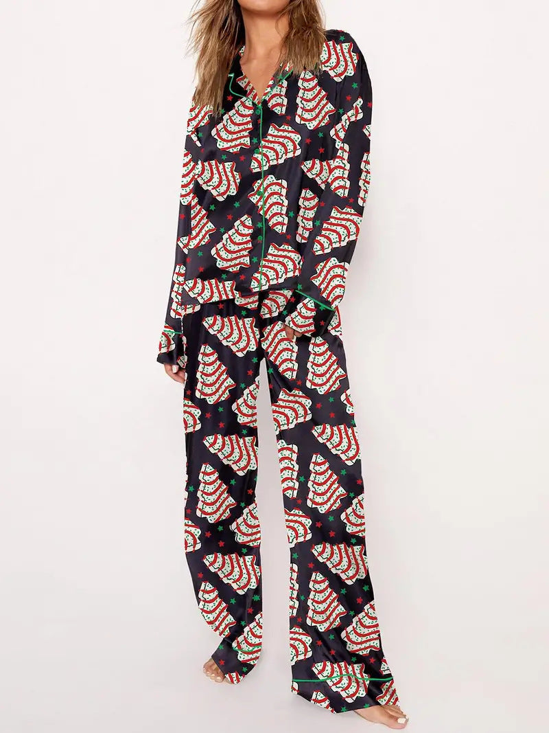 Casual Plus Size Temperament Christmas Tree Printing Suit - 𝓢𝓱𝓸𝓹𝓵𝓮𝓬𝔂
