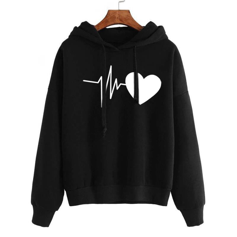 Heart Print Streetwear Hoodies Women Sweatshirt Spring Autumn Long Sleeve Hoodie Clothes - 𝓢𝓱𝓸𝓹𝓵𝓮𝓬𝔂