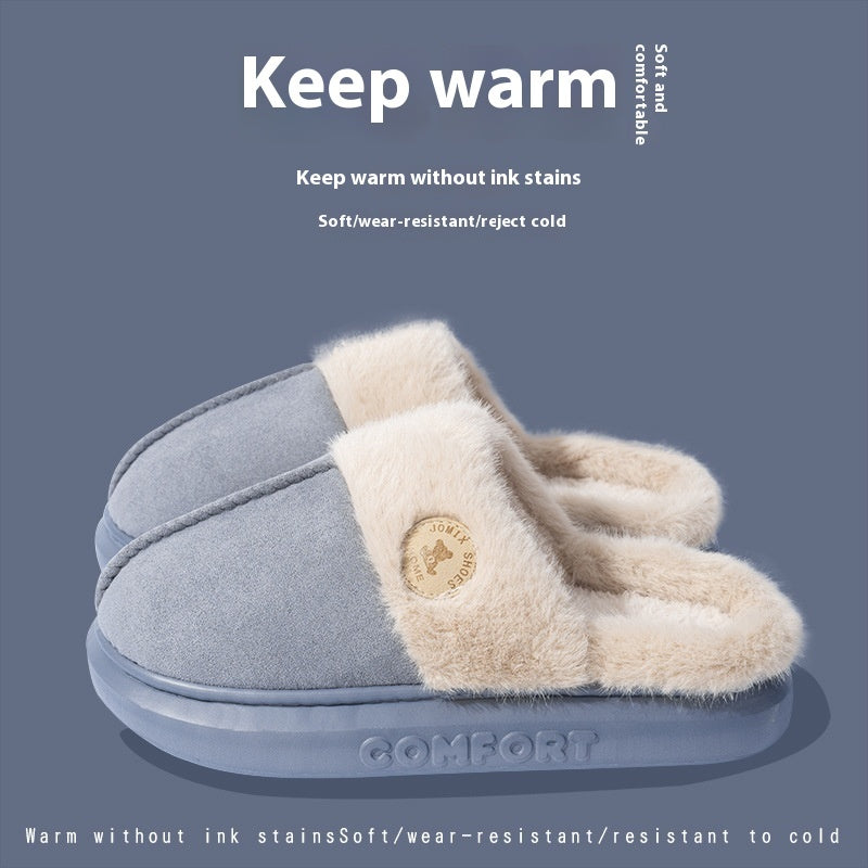 New Plush Slippers For Women Men Winter Warm Home Slipper Indoor Thick-soled Fleece Shoes - 𝓢𝓱𝓸𝓹𝓵𝓮𝓬𝔂
