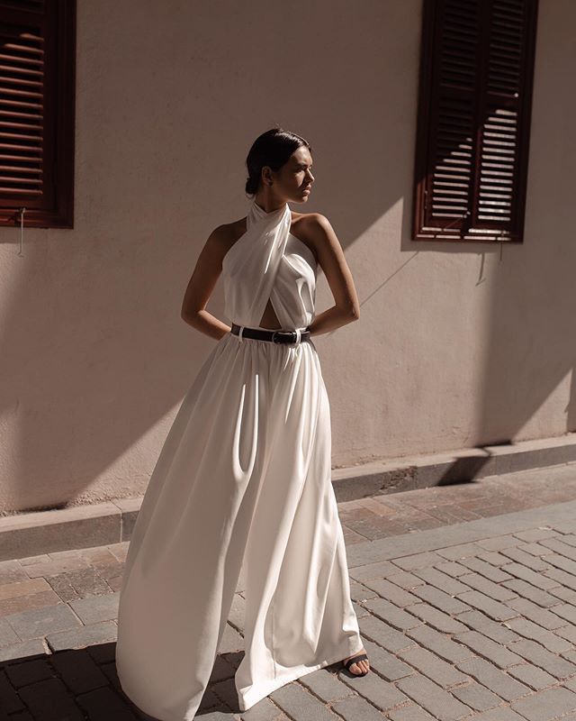 Polyester Women's Sexy Sleeveless Halter Backless Jumpsuit - 𝓢𝓱𝓸𝓹𝓵𝓮𝓬𝔂