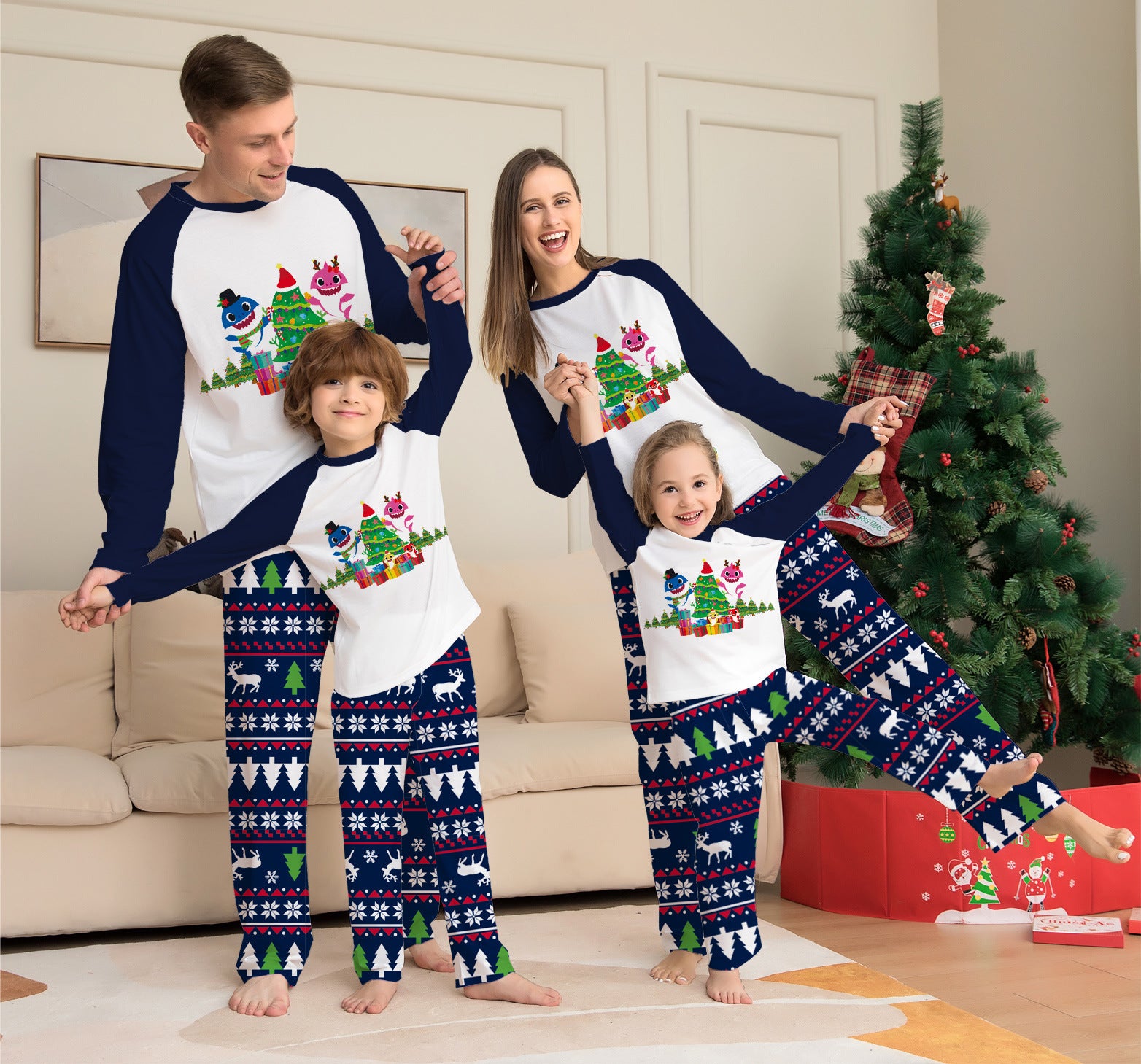 Family Matching Christmas Pajamas Set Xmas Long Sleeve Sleepwear Nightwear For Couples Kids Baby - 𝓢𝓱𝓸𝓹𝓵𝓮𝓬𝔂