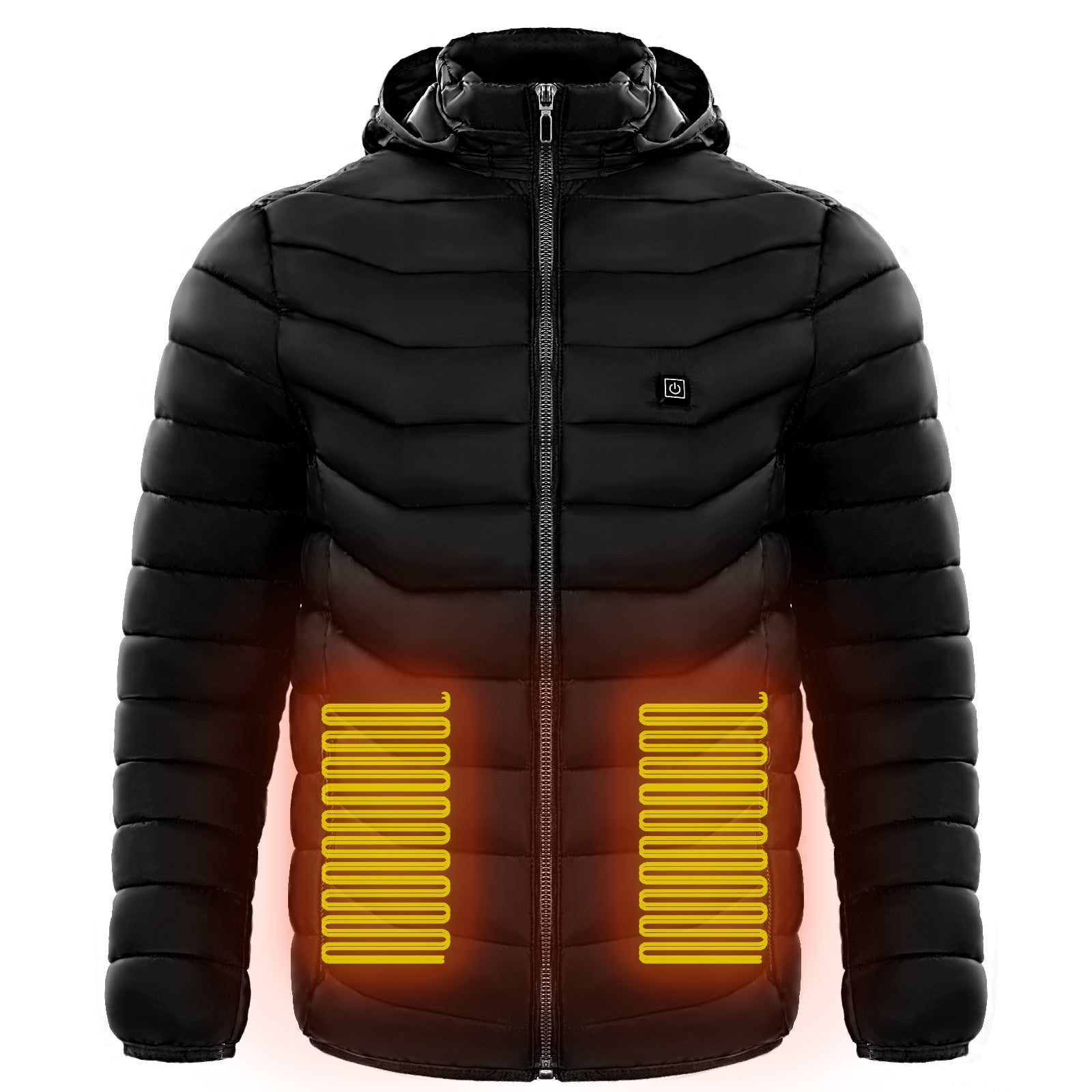 Men Heated Puffer Jacket Electric Heating Coat Insulated Hood Windbreaker - 𝓢𝓱𝓸𝓹𝓵𝓮𝓬𝔂