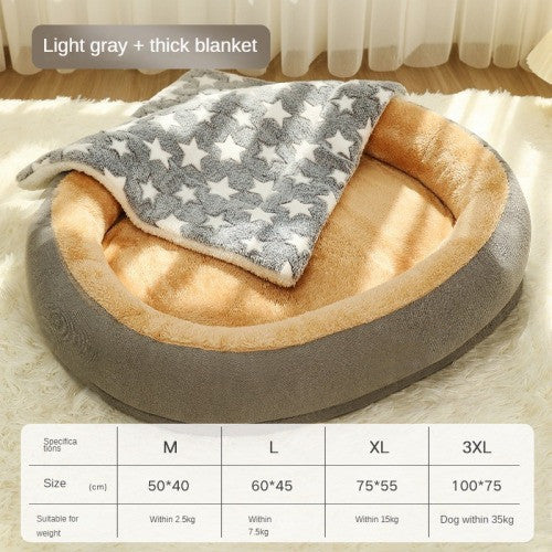 Removable And Washable Dog Bed Warm Cat Bed For Sleeping - 𝓢𝓱𝓸𝓹𝓵𝓮𝓬𝔂