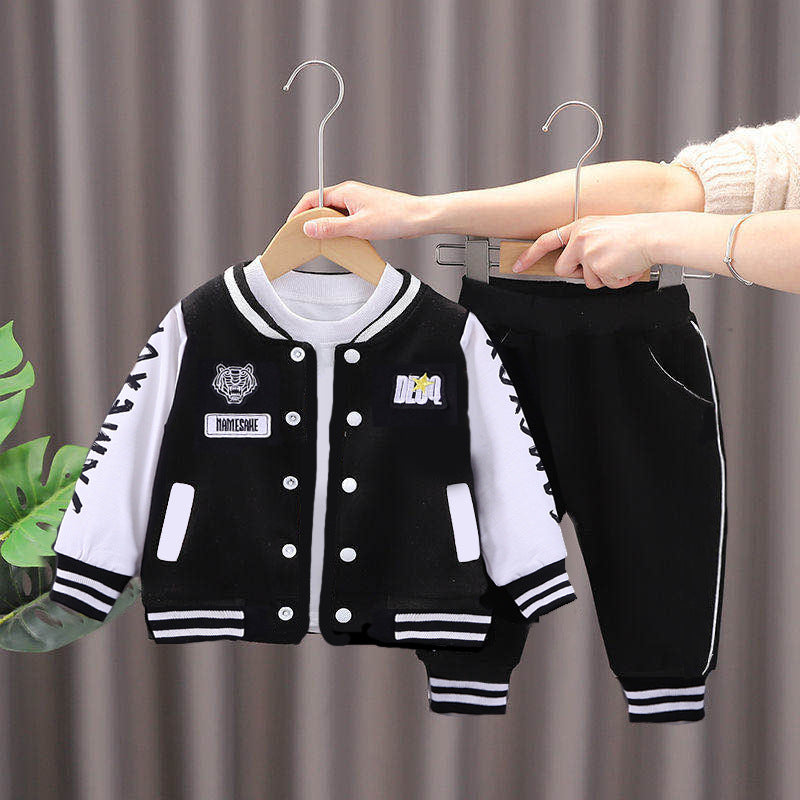 Boys Baseball Jacket Korean Two-piece Set - 𝓢𝓱𝓸𝓹𝓵𝓮𝓬𝔂