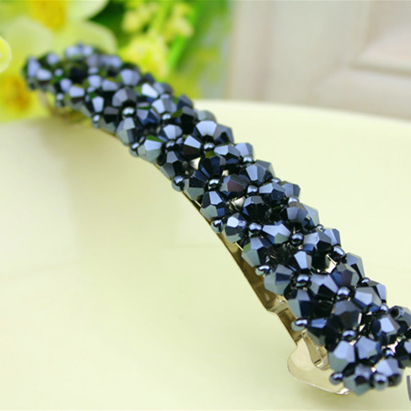 Four Rows Of Crystal Hair Clips, Spring Clips - 𝓢𝓱𝓸𝓹𝓵𝓮𝓬𝔂