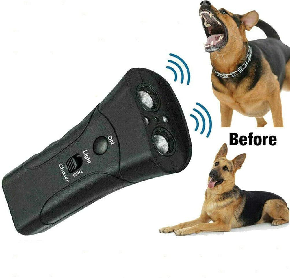 New Dog Repeller Ultrasound Pet Training Anti Barking Control Devices 3 in 1 Stop Bark Deterrents Trainer - 𝓢𝓱𝓸𝓹𝓵𝓮𝓬𝔂