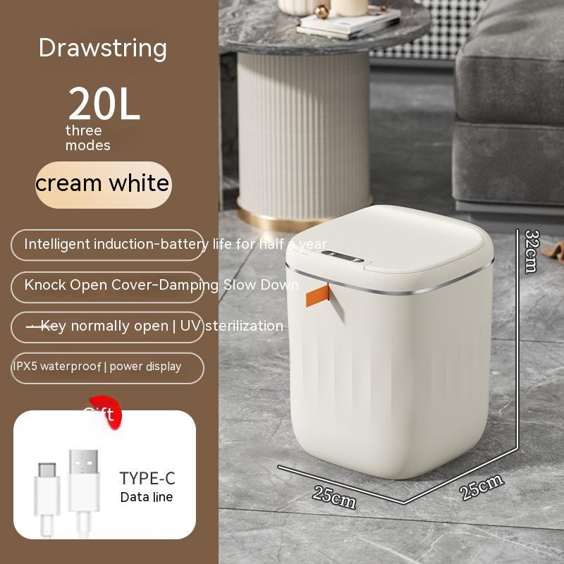 Smart Trash Can With Lid For Bedroom And Living Room Kitchen Storage Box Trash Can Induction Small Car Box Automatic Smart Dustbin Smart Trash Bin - 𝓢𝓱𝓸𝓹𝓵𝓮𝓬𝔂