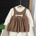 Baby Girl Round-neck Long-sleeved Dress Suit 