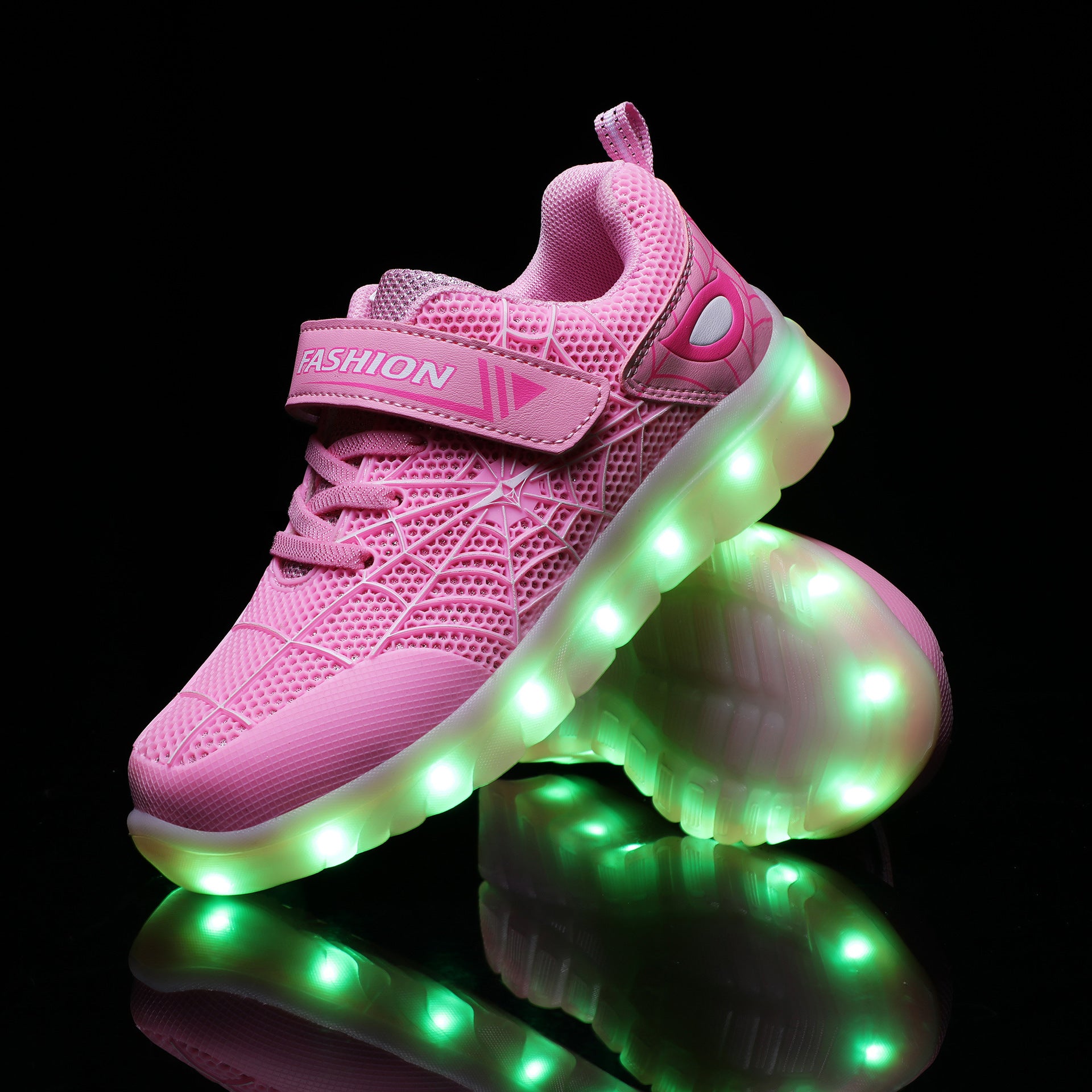 Size 26-37 Kids Led USB Recharge Glowing Shoes Children's Hook Loop - 𝓢𝓱𝓸𝓹𝓵𝓮𝓬𝔂