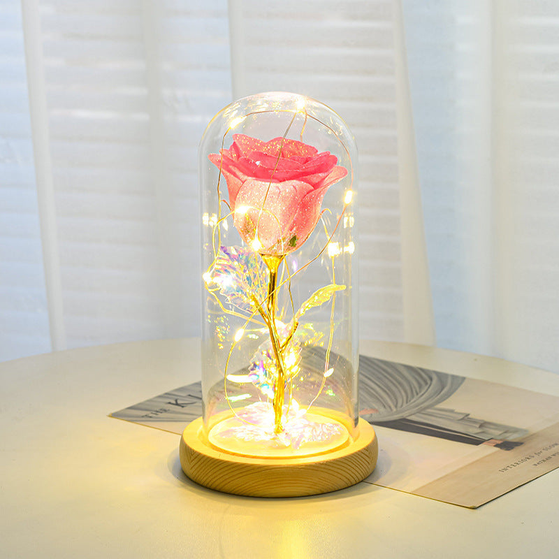 Valentines Day Gift  For Girlfriend Eternal Rose Flowers LED Light In Glass Cover Day Wedding Decoration Favors Mother Day Female Gift  Gift - 𝓢𝓱𝓸𝓹𝓵𝓮𝓬𝔂
