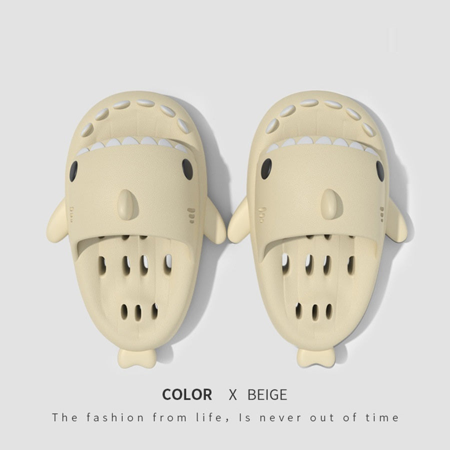 Shark Slippers With Drain Holes Shower Shoes For Women Quick Drying Eva Pool Shark Slides Beach Sandals With Drain Holes - 𝓢𝓱𝓸𝓹𝓵𝓮𝓬𝔂