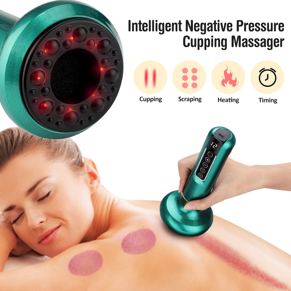 Electric Vacuum Cupping Massager For Body Anti-Cellulite Suction Cup Gua Sha Massage Body Cups Guasha Fat Burning Slimming Jars - 𝓢𝓱𝓸𝓹𝓵𝓮𝓬𝔂