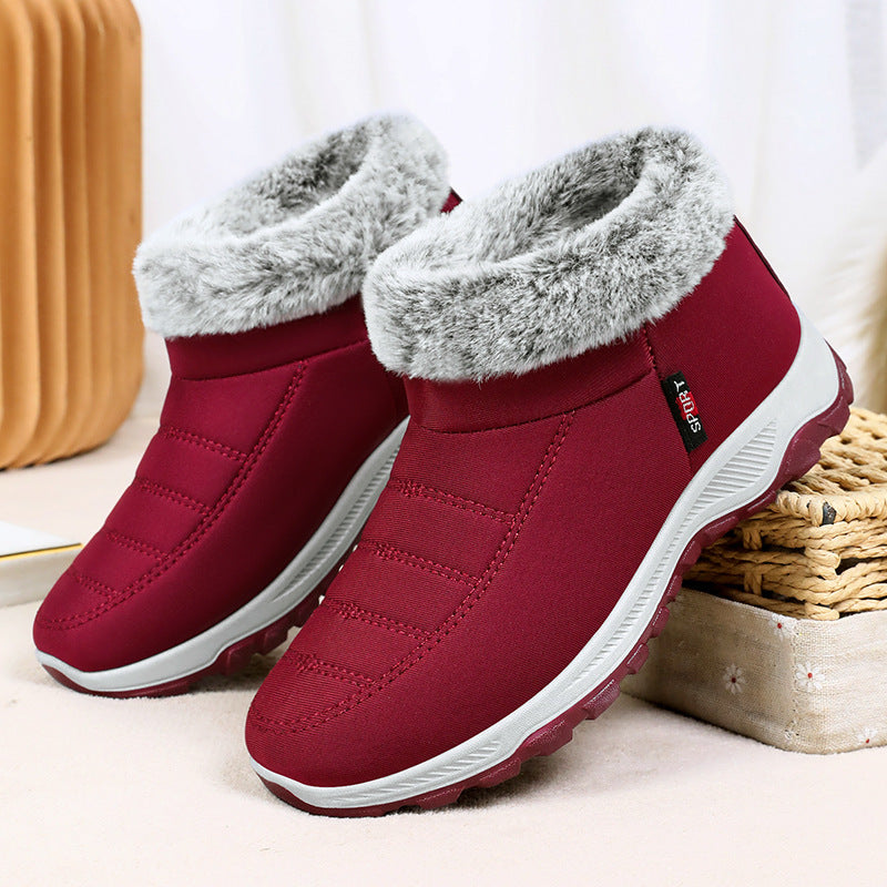 Women's Cotton-padded Shoes Fleece Lined Padded Warm Keeping Slip-on - 𝓢𝓱𝓸𝓹𝓵𝓮𝓬𝔂