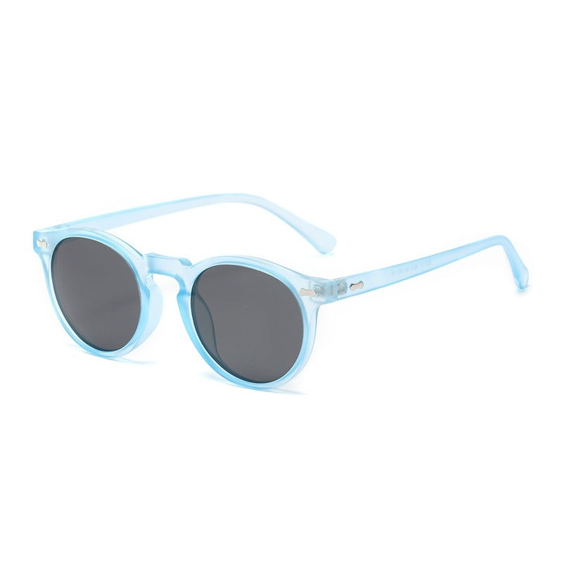 Literary retro round Japanese and Korean fashionable rice nail sunglasses - 𝓢𝓱𝓸𝓹𝓵𝓮𝓬𝔂