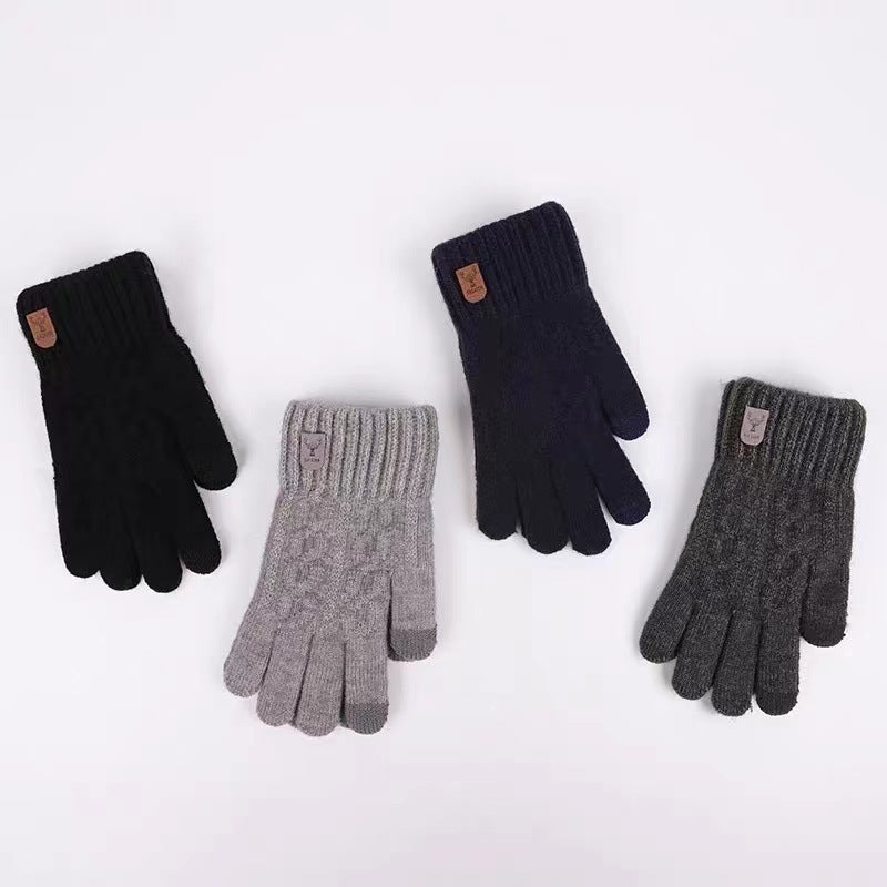 Driving And Riding Cold-proof Woolen Knitted Gloves Man - 𝓢𝓱𝓸𝓹𝓵𝓮𝓬𝔂