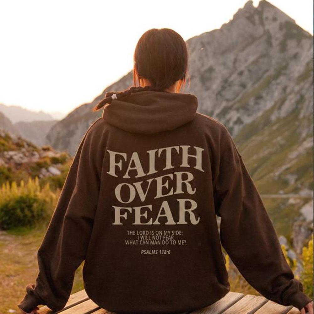 Faith Over Fear Christian Hoodie Christian Sweatshirt Jesus Hoodie Trendy Hoodie Bible Verse Shirt Unisex Aesthetic Clothes - 𝓢𝓱𝓸𝓹𝓵𝓮𝓬𝔂