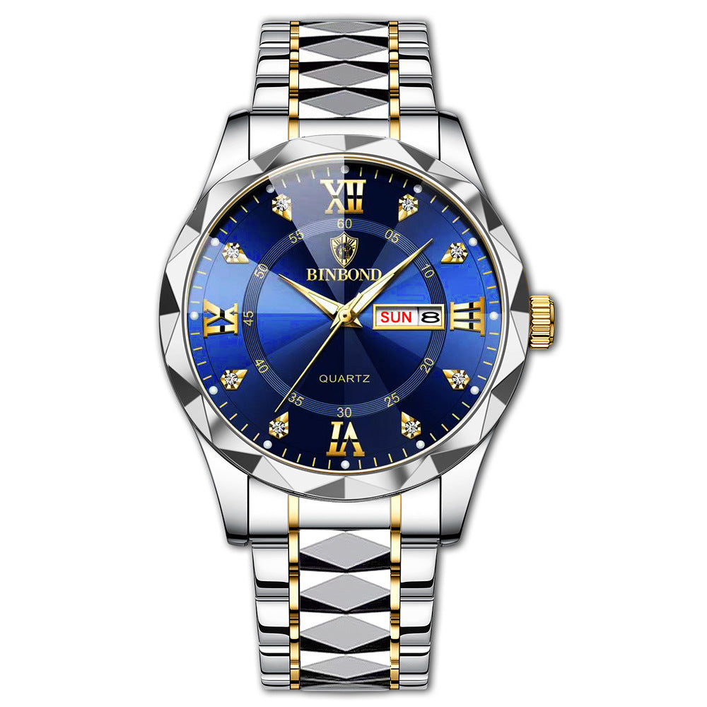Waterproof Luminous Dual Calendar Watch Men's - 𝓢𝓱𝓸𝓹𝓵𝓮𝓬𝔂