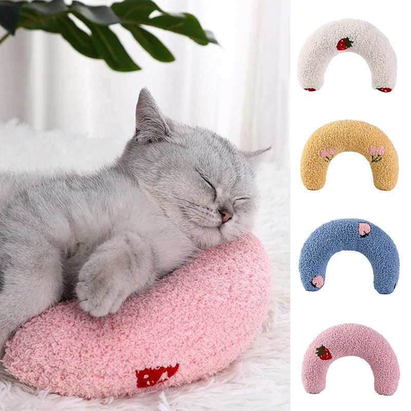 Little Pillow For Cats Fashion Neck Protector Deep Sleep Puppy U-Shaped Pillow Pets Pillow Kitten Headrest Dog Sleeping Pillow Pet Products - 𝓢𝓱𝓸𝓹𝓵𝓮𝓬𝔂