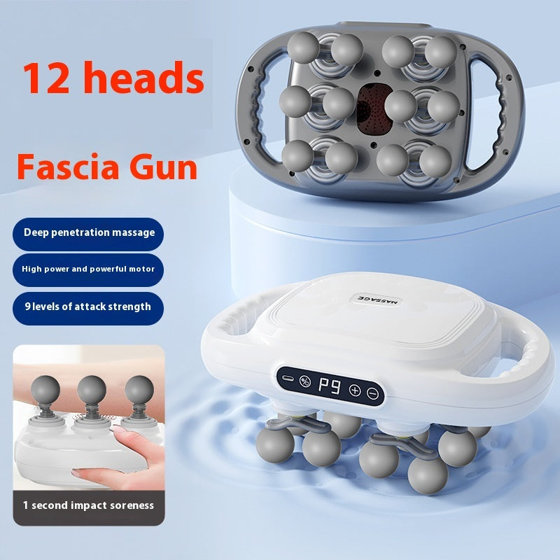 12 Head Massage Gun Waist Back Deep High Frequency Vibration Muscle Relaxation Massager - 𝓢𝓱𝓸𝓹𝓵𝓮𝓬𝔂