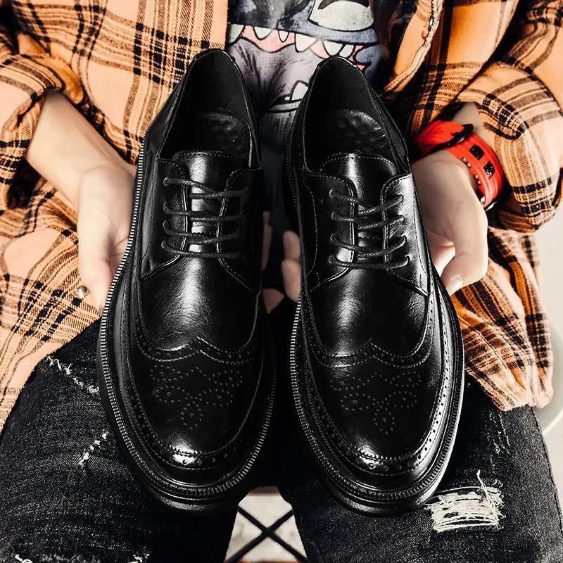 Mens Business Casual Korean Style Trendy British Mens Shoes - 𝓢𝓱𝓸𝓹𝓵𝓮𝓬𝔂