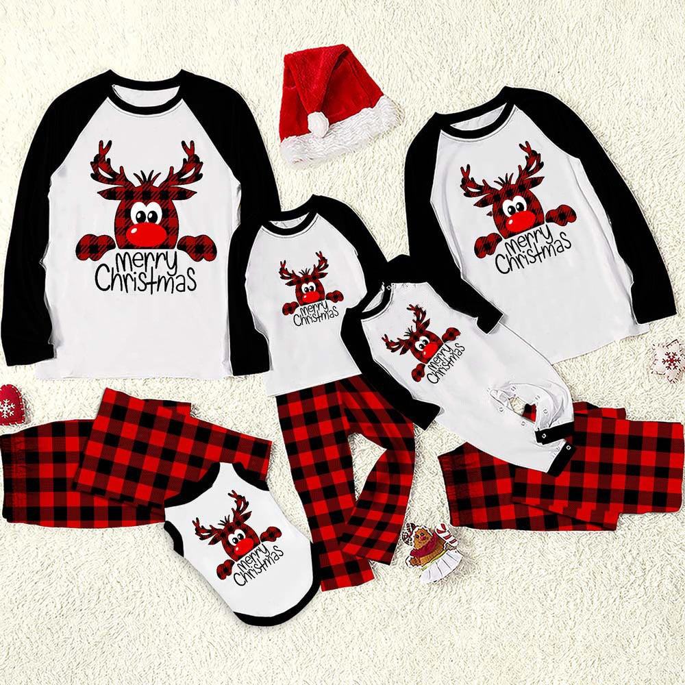 Family Christmas Pajamas Matching Sets Christmas Sleepwear Parent-Child Pjs Outfit For Christmas Holiday Xmas Party - 𝓢𝓱𝓸𝓹𝓵𝓮𝓬𝔂
