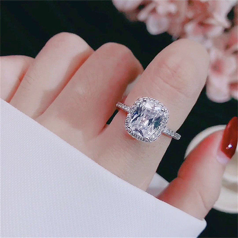 Rings For Women Bridal Wedding Anelli Trendy Jewelry Engagement Ring White Gold Color Anillos - 𝓢𝓱𝓸𝓹𝓵𝓮𝓬𝔂