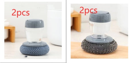 Kitchen Soap Dispensing Palm Brush Cleaner Push-type Brush Kitchen Detergent Tools - 𝓢𝓱𝓸𝓹𝓵𝓮𝓬𝔂