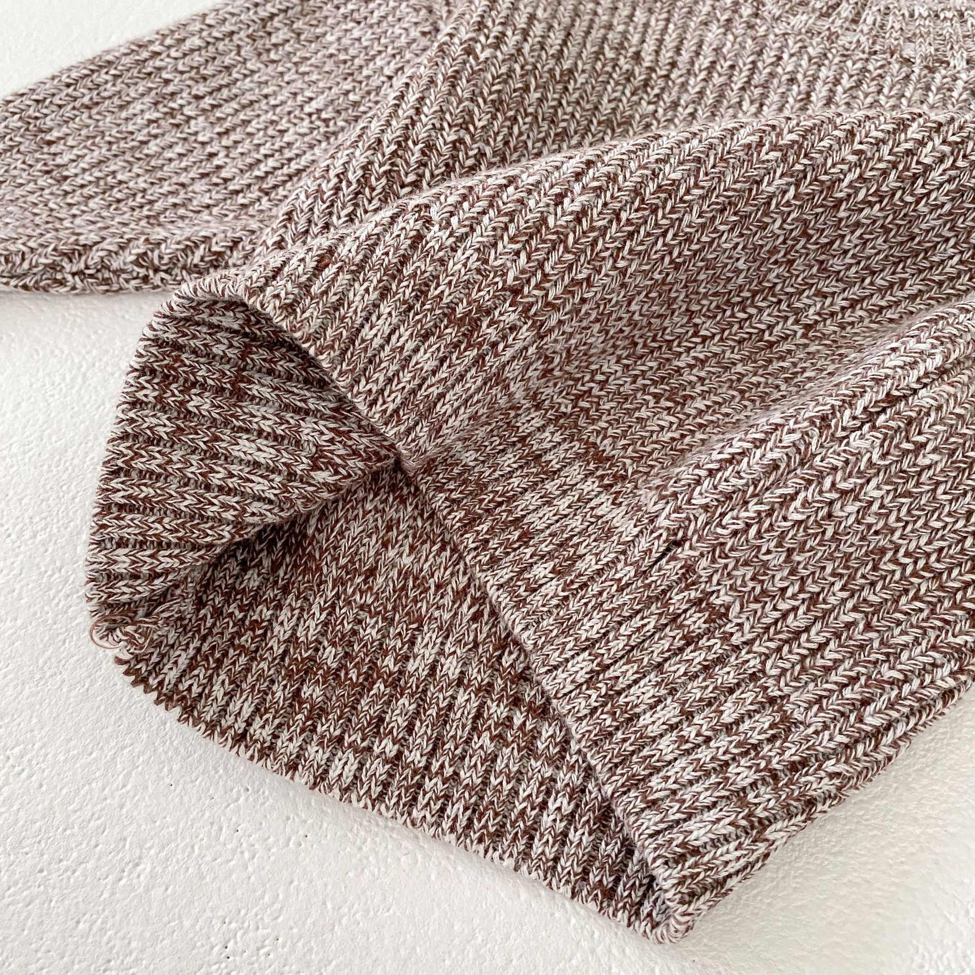 Infant Baby Girl Mixed Color Thick Needle Pullover Pants Pullover Fur Ball Knitted Hat 3-piece Set - 𝓢𝓱𝓸𝓹𝓵𝓮𝓬𝔂