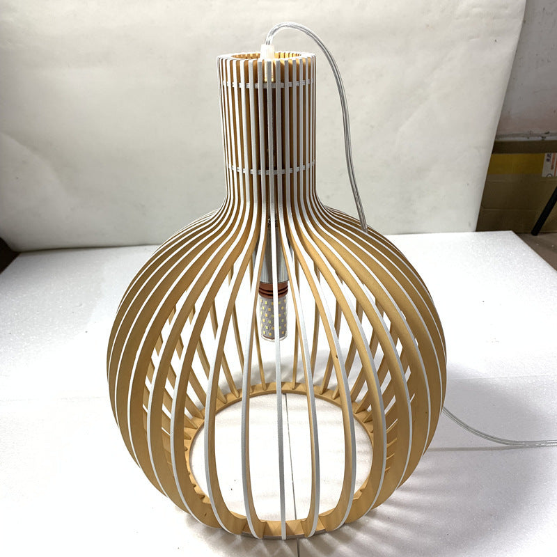 Retro Wooden Bird Cage Chandelier Living Room Bedroom Bedside Lamp - 𝓢𝓱𝓸𝓹𝓵𝓮𝓬𝔂