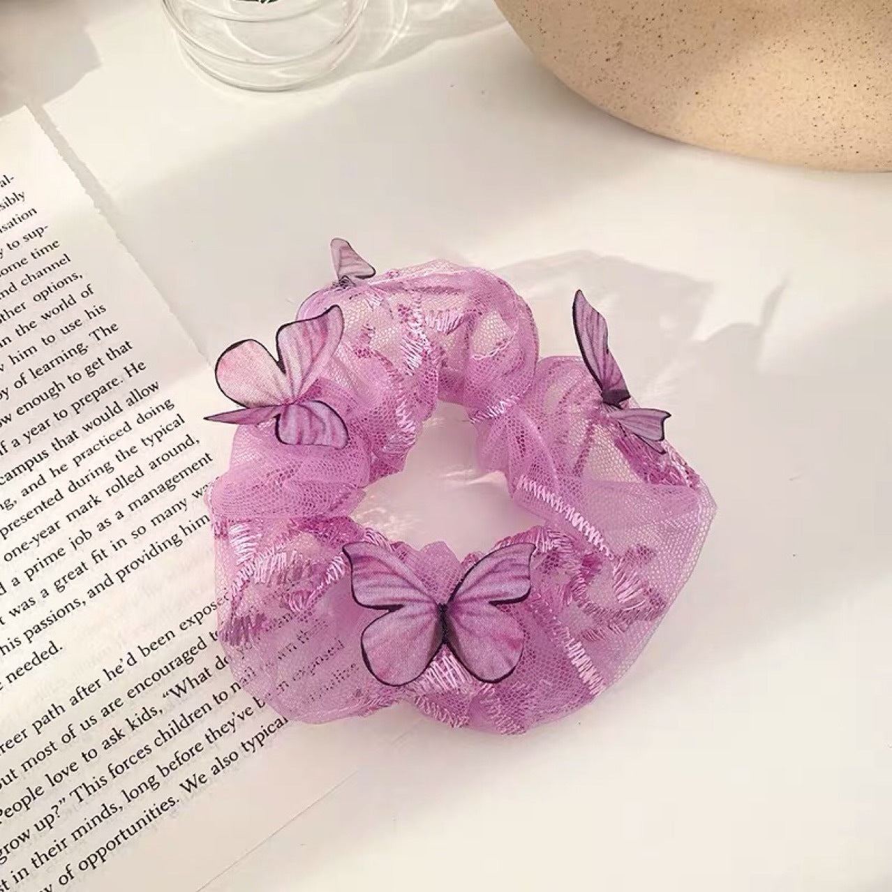 Women's Mesh Pig Intestine Ring Butterfly Hair Accessories - 𝓢𝓱𝓸𝓹𝓵𝓮𝓬𝔂