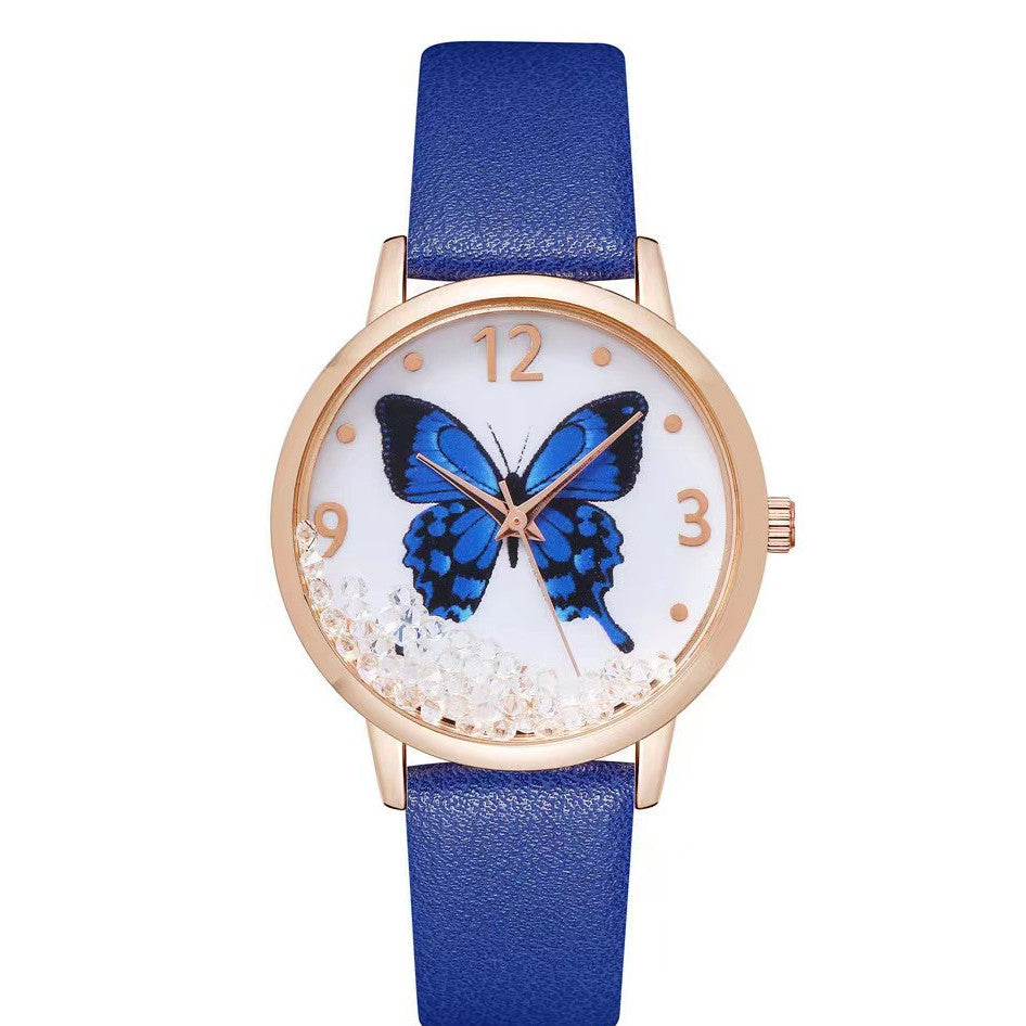 Women's Fashion Numbers Rhinestone Butterfly Quartz Watch - 𝓢𝓱𝓸𝓹𝓵𝓮𝓬𝔂