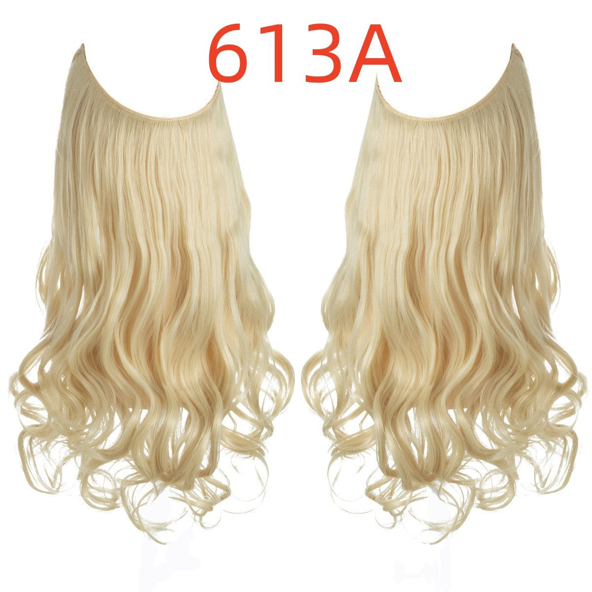Wig Female Fish Line Type Long Curly Hair Chemical Fiber Extension Piece Matte High Temperature Silk Fish Silk Thread Wig Piece - 𝓢𝓱𝓸𝓹𝓵𝓮𝓬𝔂