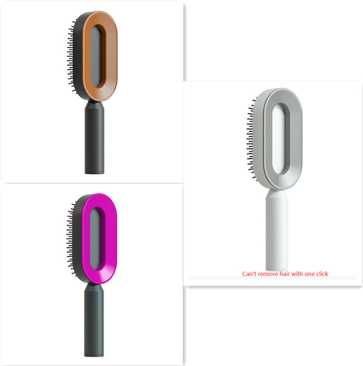 Self Cleaning Hair Brush For Women One-key Cleaning Hair Loss Airbag Massage Scalp Comb Anti-Static Hairbrush - 𝓢𝓱𝓸𝓹𝓵𝓮𝓬𝔂