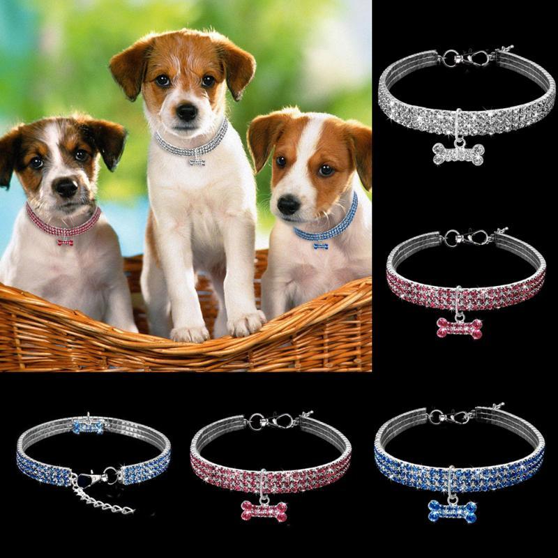 Bling Rhinestone Dog Collar Crystal Puppy Chihuahua Pet Dog Collars Leash For Small Medium Dogs Cats - 𝓢𝓱𝓸𝓹𝓵𝓮𝓬𝔂