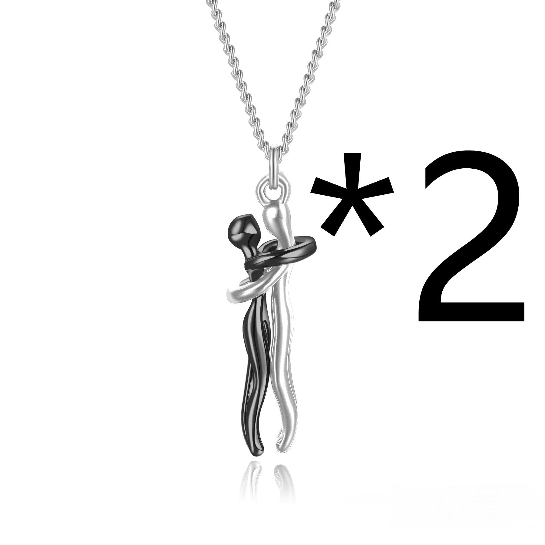 Hot Sale Affectionate Hug Necklace Couples Anniversary Valentine's Day  Gift Fashion Punk Street Style Pendant Necklace - 𝓢𝓱𝓸𝓹𝓵𝓮𝓬𝔂